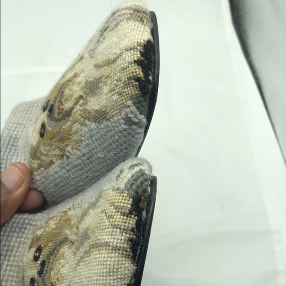 Amy Jo Gladestone NY Needle Point Terrier Mules Women’s Small - Picture 6 of 10